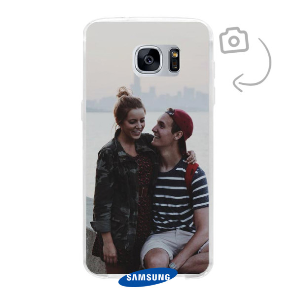 Achterkant bedrukt soft case telefoonhoesje voor Samsung Galaxy S7 Edge
